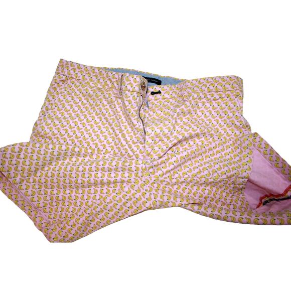 Tommy Hilfiger TH Flex 9” Chino Shorts Banana Print Mens Size 36 Pink / Yellow - Picture 9 of 9